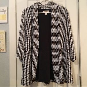 Dress barn black and white jacket. 1X